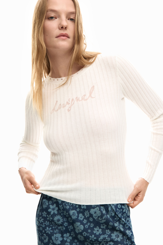 T-shirt côtelé logo – DESIGUAL