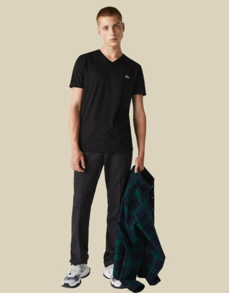 T-shirt v-neck basique - LACOSTE 