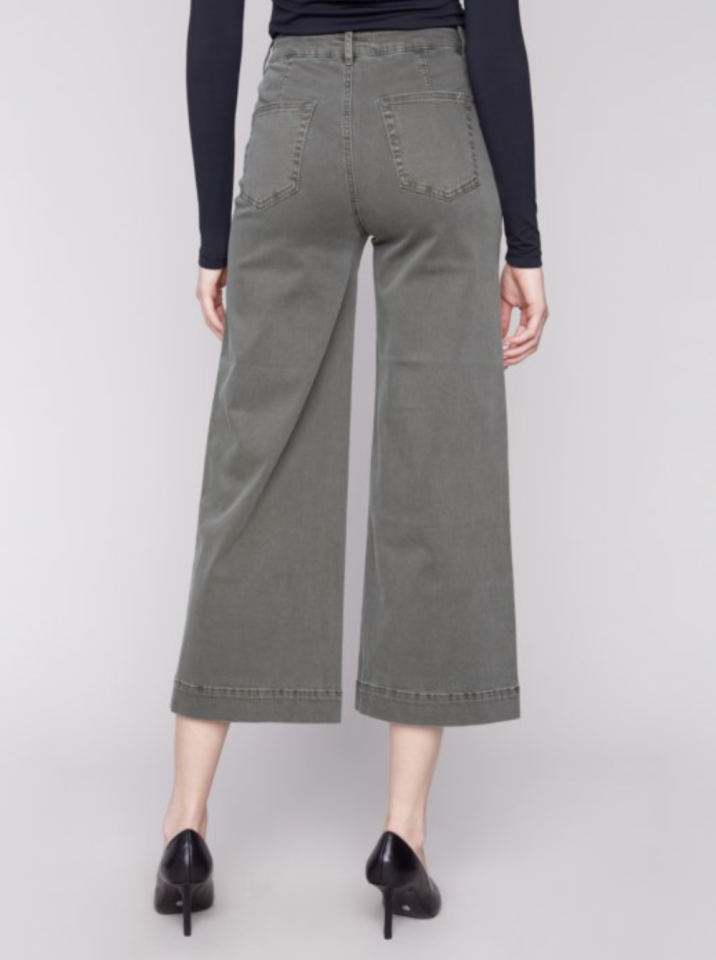 Pantalon évasé en sergé - CHARLIE B 