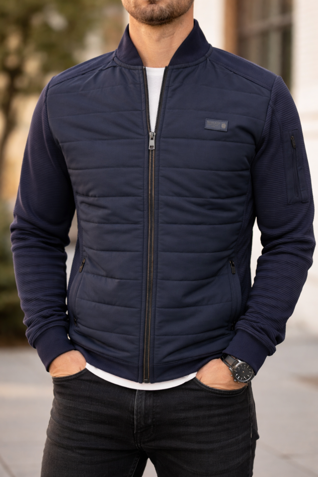 Cardigan matelassé moderne – FELLOWS UNITED - 61.2621 - Fellows United