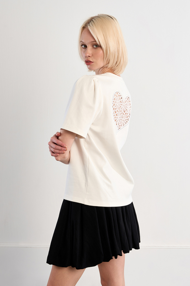 T-shirt broderie au dos - MOLLY BRACKEN