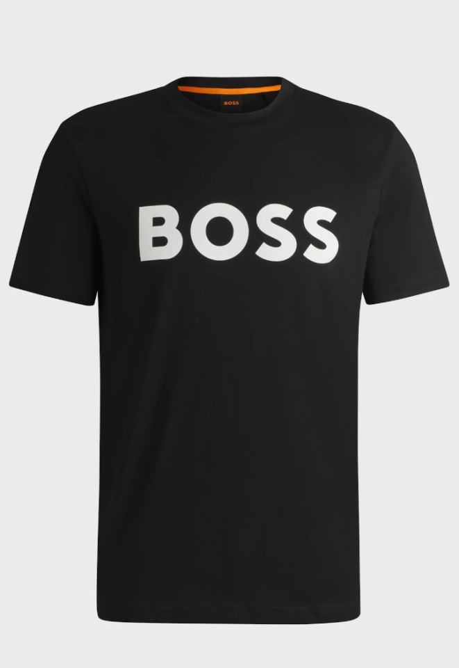 T-shirt en jersey de coton avec logo - HUGO BOSS