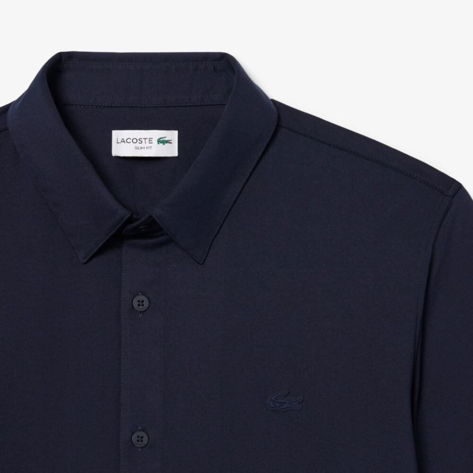 Chemise manches courtes en jersey coupe ajustée – LACOSTE