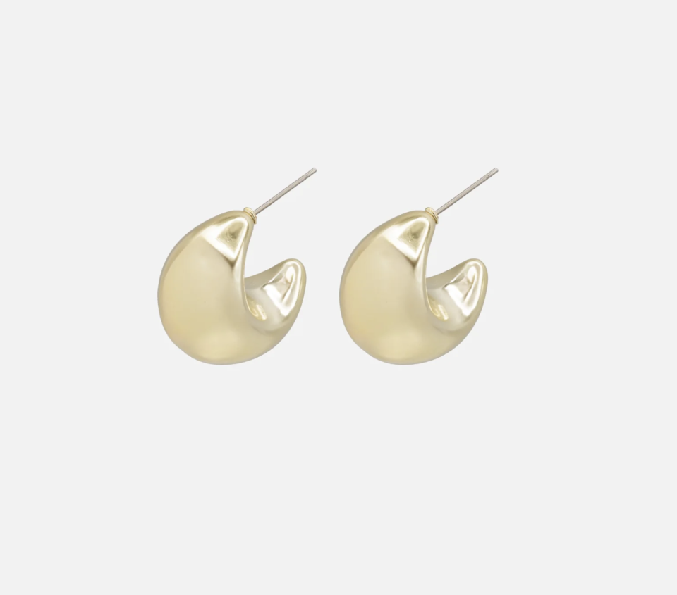 Boucles d'oreilles dorées larges croissants de lune - BIZOU - PR251E021GL - Bizou
