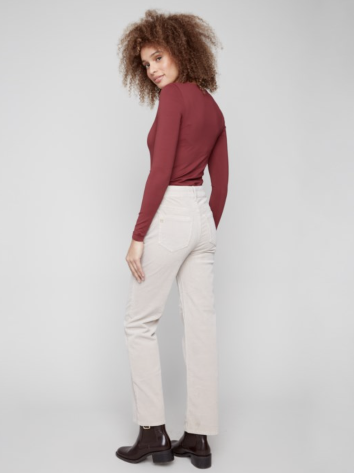 Pantalon coupe régulière en corduroy - CHARLIE B 
