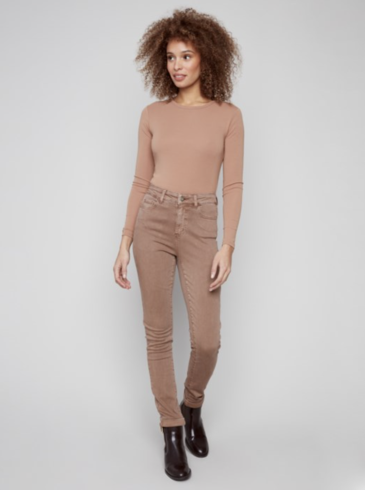 Pantalon en sergé à coupe ajustée - CHARLIE B - C5309Y - Charlie B