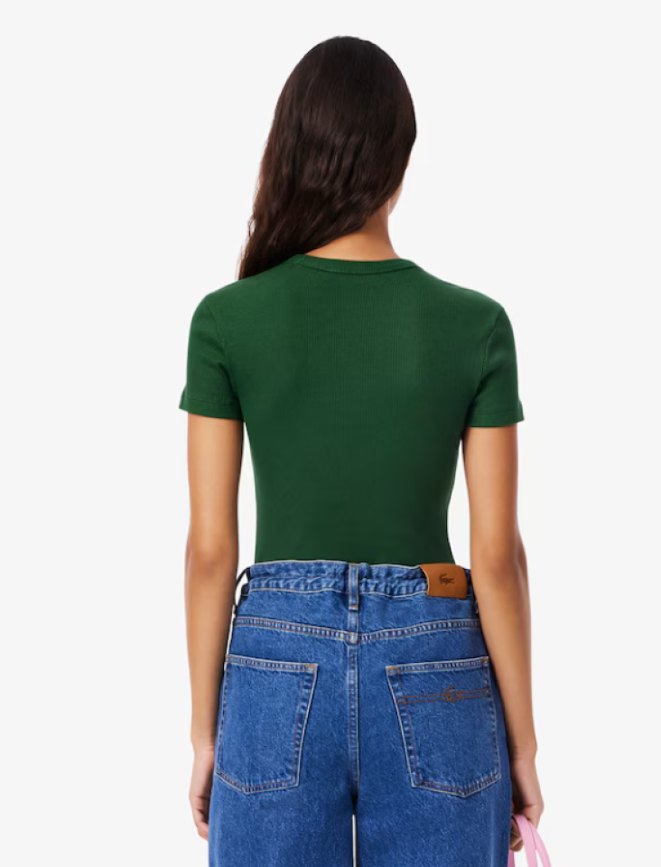 T-shirt slim fit en coton bio - LACOSTE