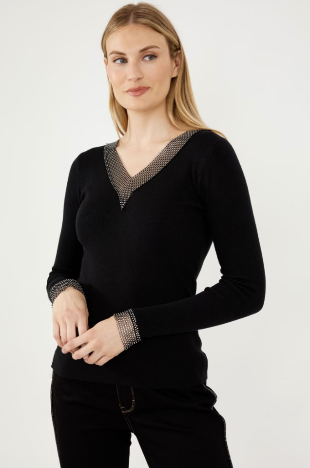 Chandail chic avec col en v - FRANK LYMAN - 244698U - Frank Lyman