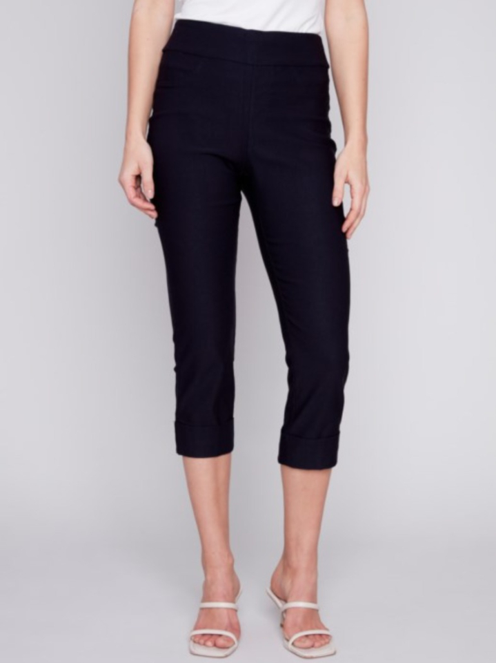 Capri extensible avec ourlet plié - CHARLIE B
