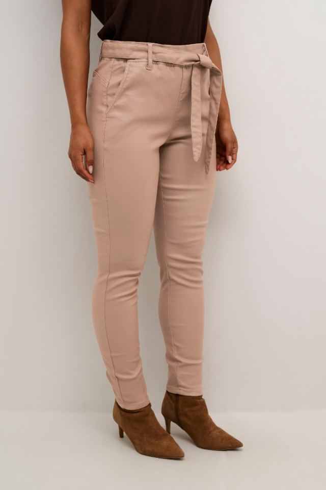 Pantalon extensible faux cuir - CREAM - 10610407 - CREAM