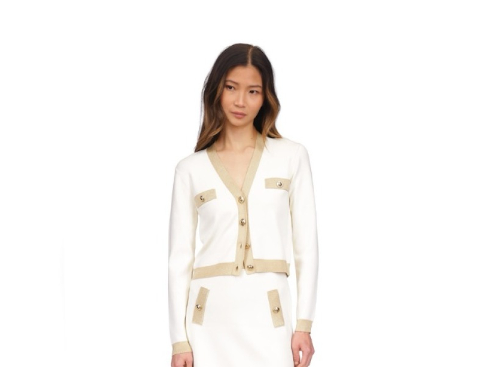 Cardigan à détails or - MICHAEL KORS - MF460ZU5ZV - Michael Kors