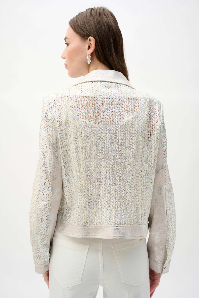 Blouson tricot métallisé – JOSEPH RIBKOFF