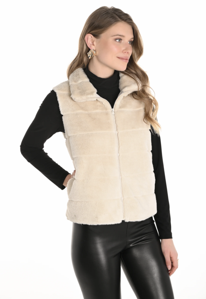 Veste sans manches en fausse fourrure – FRANK LYMAN - 253871 - Frank Lyman