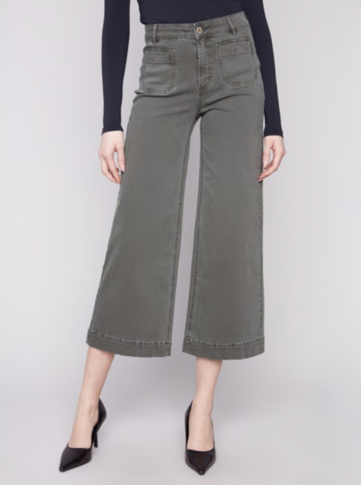 Pantalon évasé en sergé - CHARLIE B - C5538RR - Charlie B