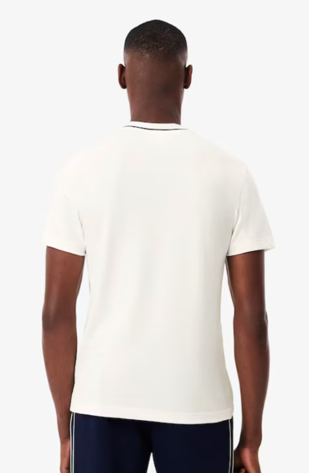 T-shirt à col rayés - LACOSTE 