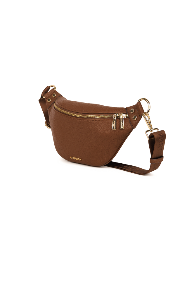 Le Sarah - Sac banane en cuir vegan - LAMBERT - SARAH-HAZELNUT-PEBR - LAMBERT