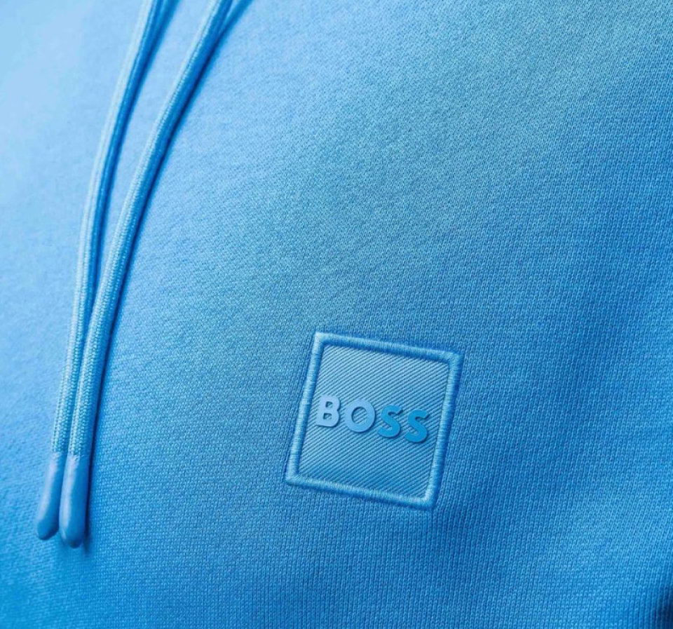 Sweat à capuche en molleton de coton avec logo - HUGO BOSS