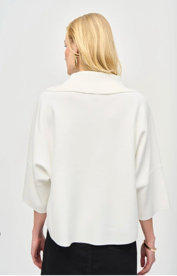 Pull col zippé en jacquard - JOSEPH RIBKOFF