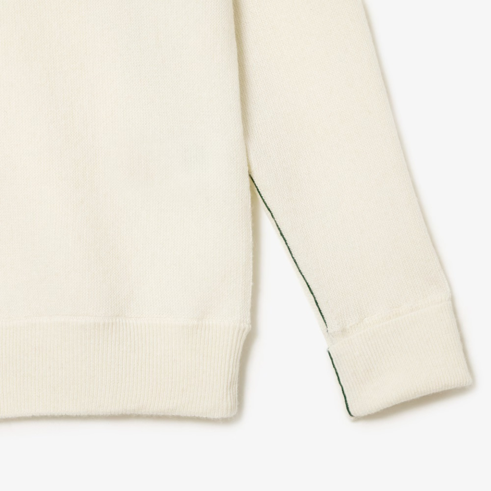 Pull à col rond en laine cardée - LACOSTE