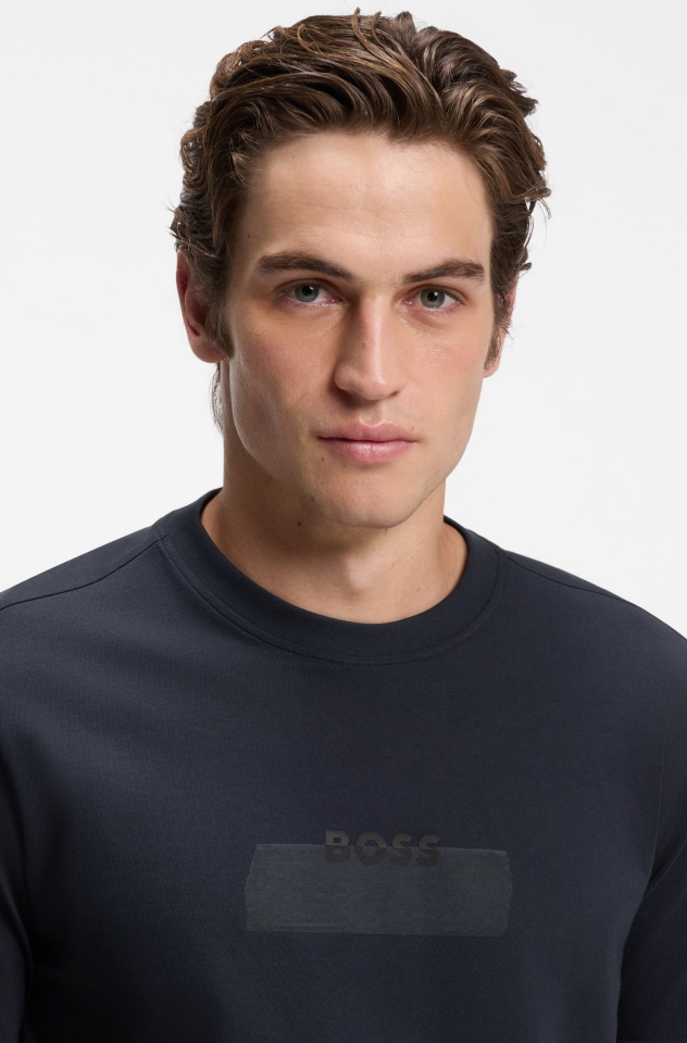 T-shirt en jersey de coton avec logo – HUGO BOSS