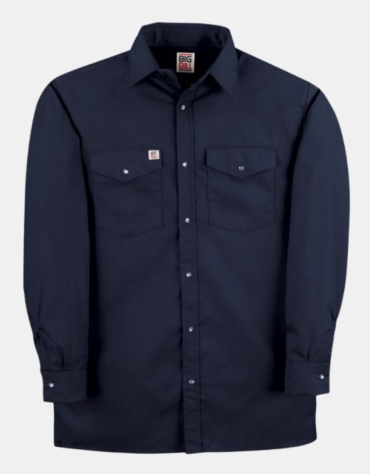 Chemise de travail à manches longues pour homme - BIG BILL - 247-NAVY - Big Bill