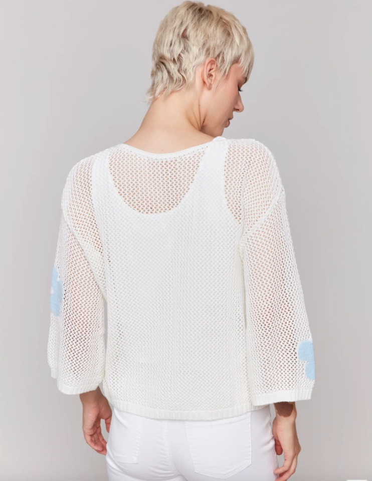Chandail jacquard au crochet - CHARLIE B 