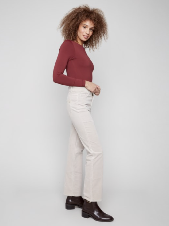 Pantalon coupe régulière en corduroy - CHARLIE B 