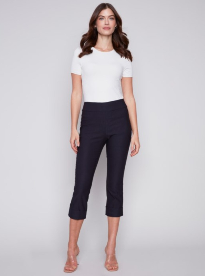 Capri extensible avec ourlet plié - CHARLIE B