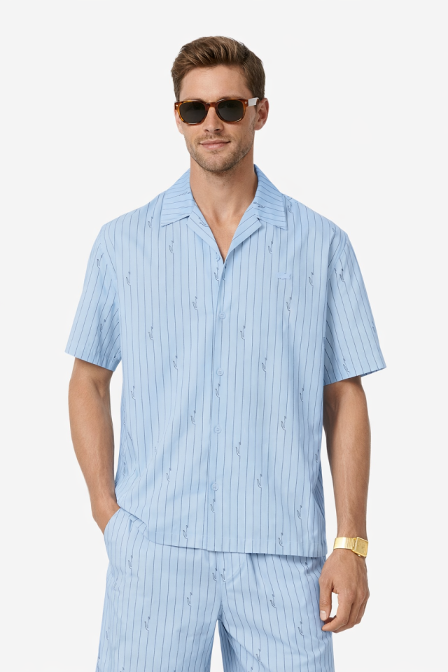 Chemise relaxed fit en twill imprimé – LACOSTE - CH2343-4I3 - LACOSTE