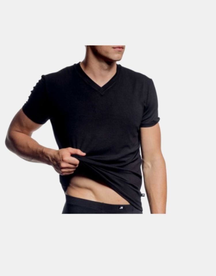 T-shirt col en V - JM - 88171 - JM