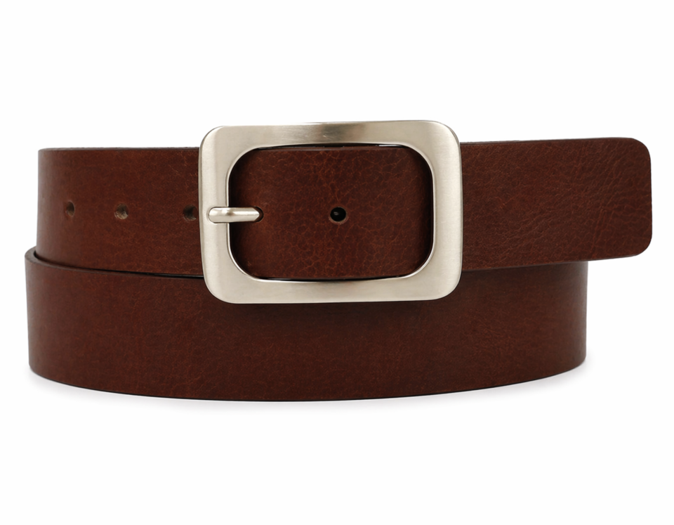 Ceinture en cuir italien avec boucle nickel – MEDIKE LANDES - B28857 - MEDIKE LANDES