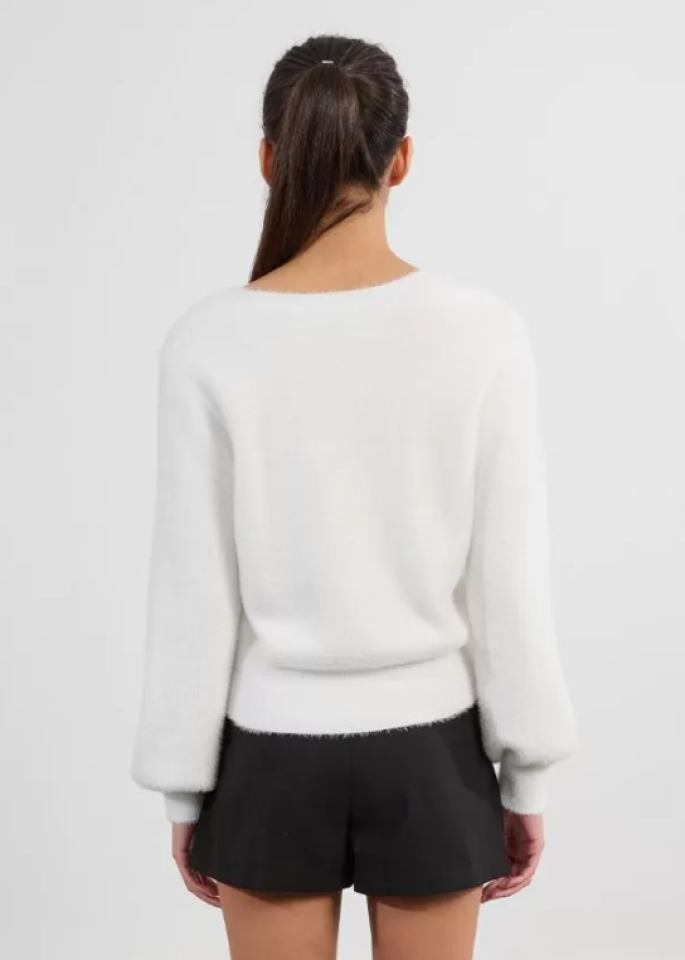 Pull fluffy orné d’un nœud – MOLLY BRACKEN