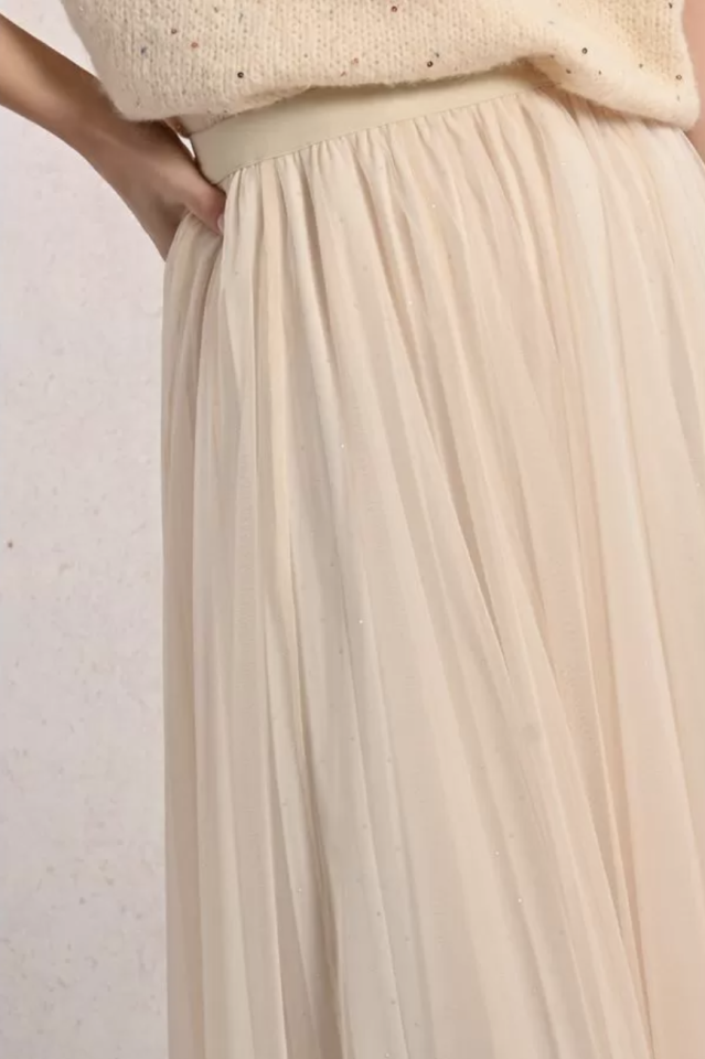 Jupe longue plissée en tulle - MOLLY BRACKEN 
