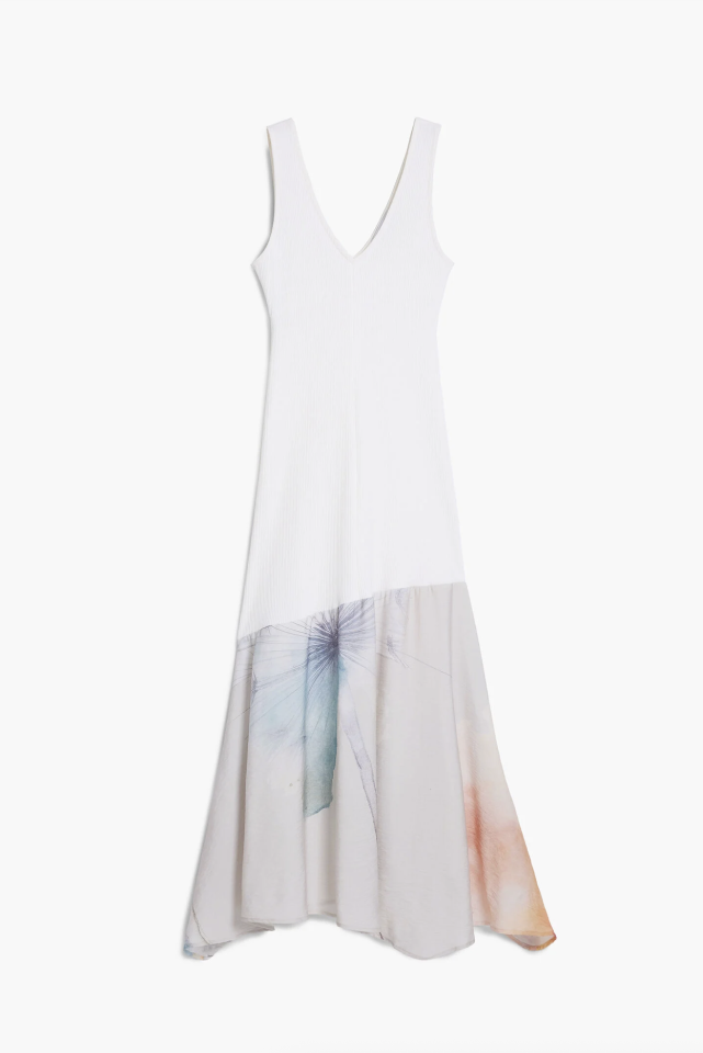 Robe à col en V combinée - DESIGUAL