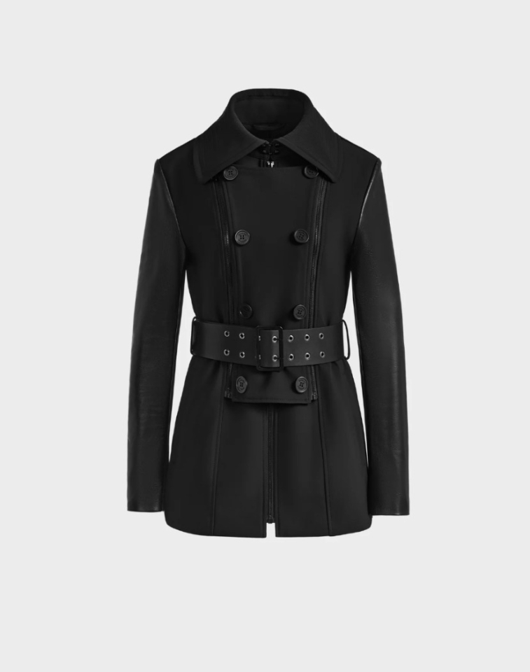 Trench avec manches en cuir Virginie - RUDSAK