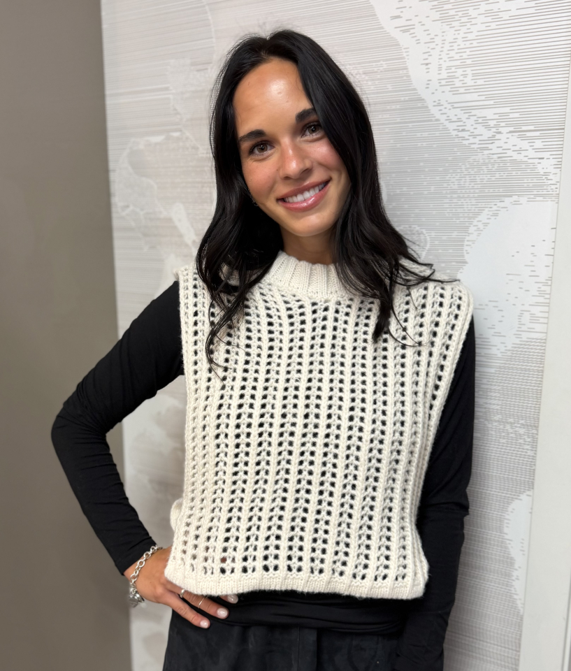 Haut tricoté sans manches Wullie - CREAM - 10614719 - CREAM