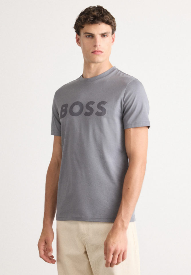 T-shirt en jersey de coton avec logo - HUGO BOSS - 50481923 - Hugo Boss