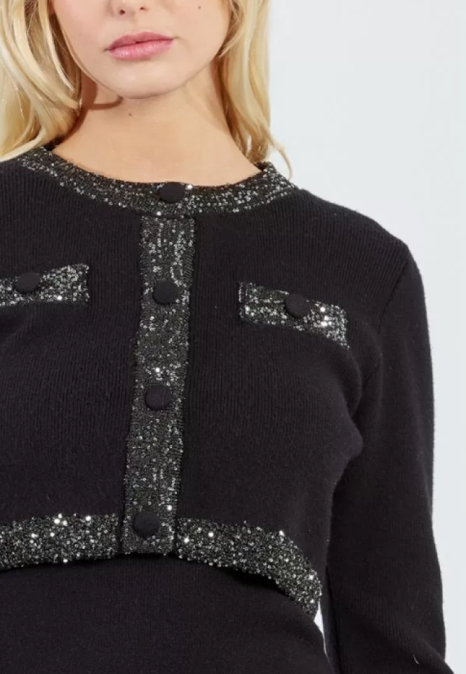 Veste courte décorée de strass - MOLLY BRACKEN