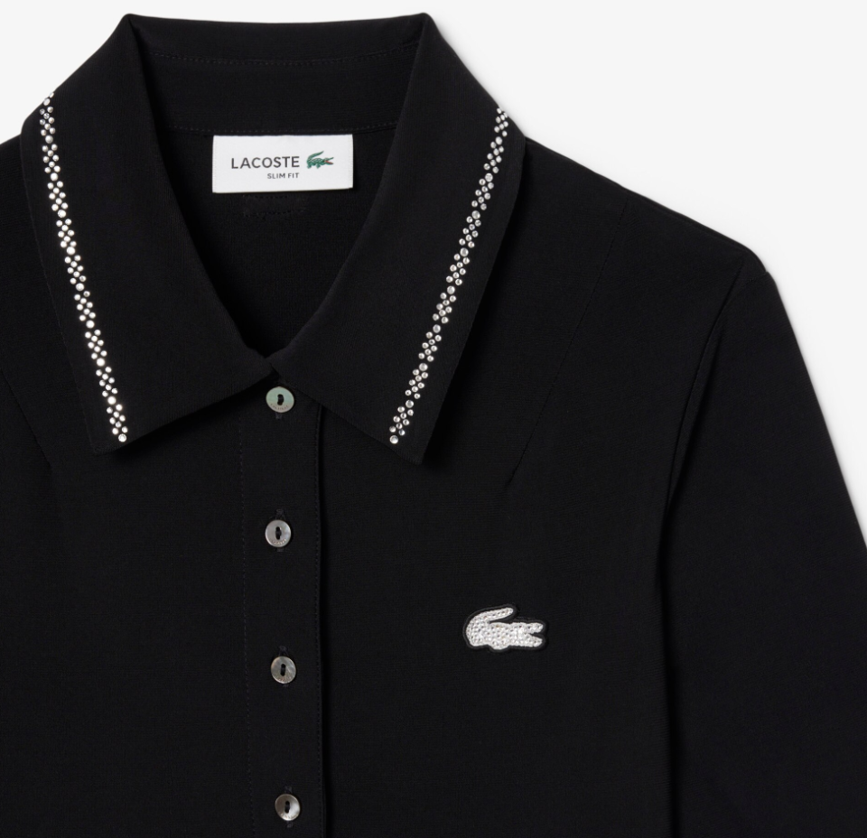 Robe polo élégante à strass - LACOSTE