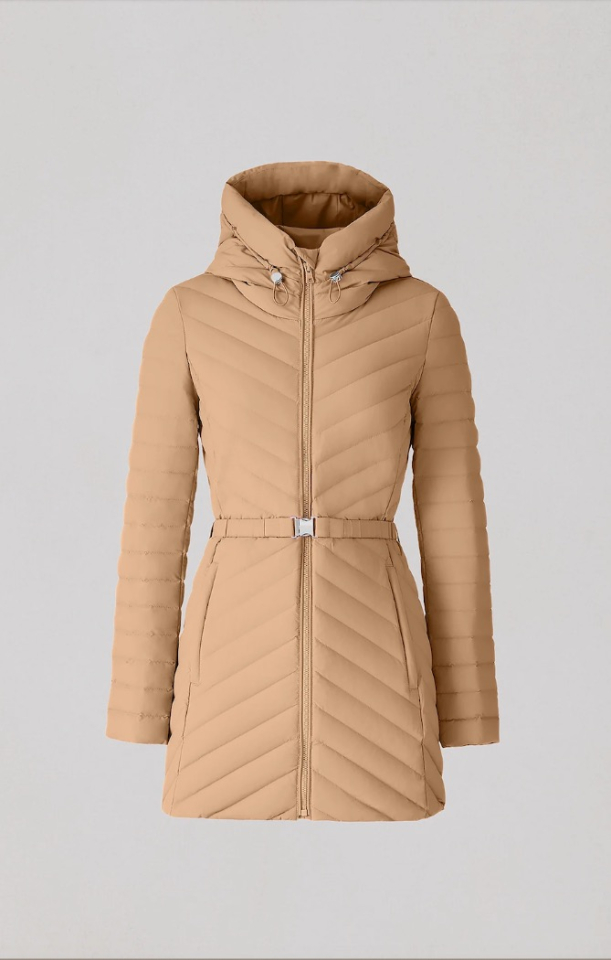Manteau ESTELLE extensible en duvet avec ceinture - SOIA & KIO