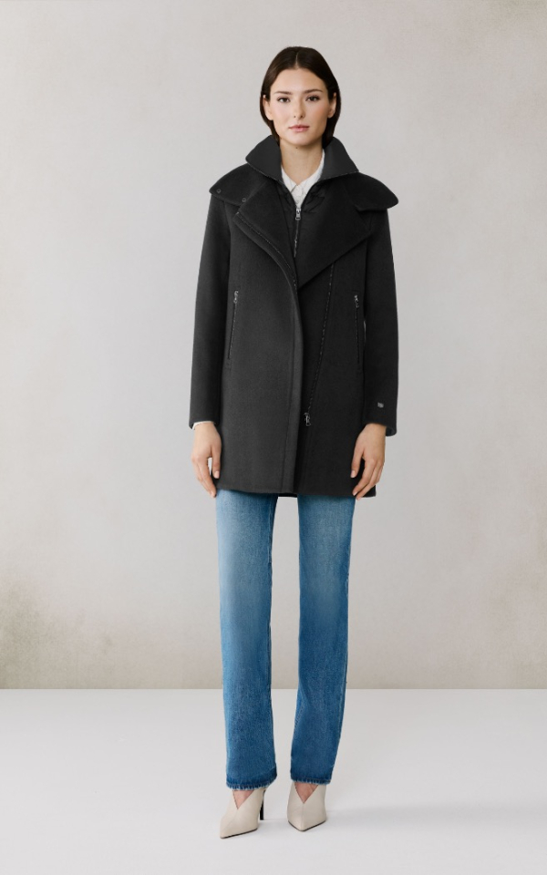  Manteau ABBI en laine avec plastron - SOIA & KIO