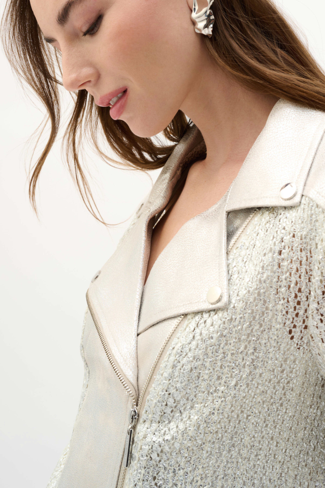 Blouson tricot métallisé – JOSEPH RIBKOFF