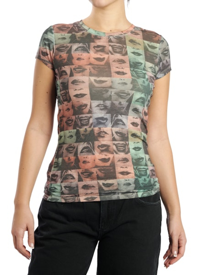 T-shirt Lips and Chess – GUESS - W5BI38K37Z0 - Guess