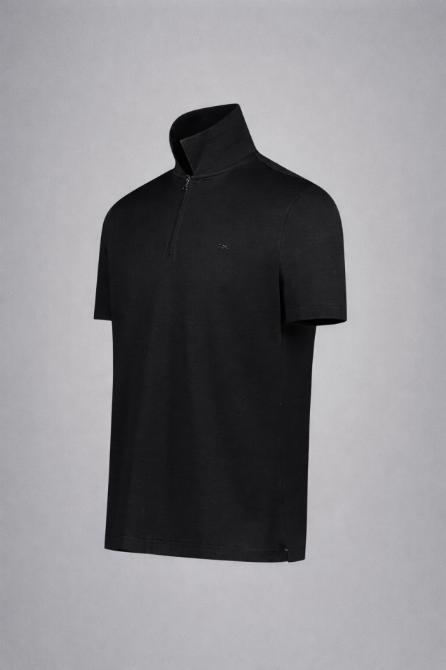 Polo zip en jersey double mercerisé – PAUL & SHARK