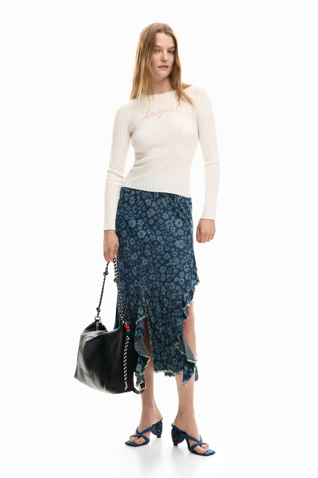 T-shirt côtelé logo – DESIGUAL