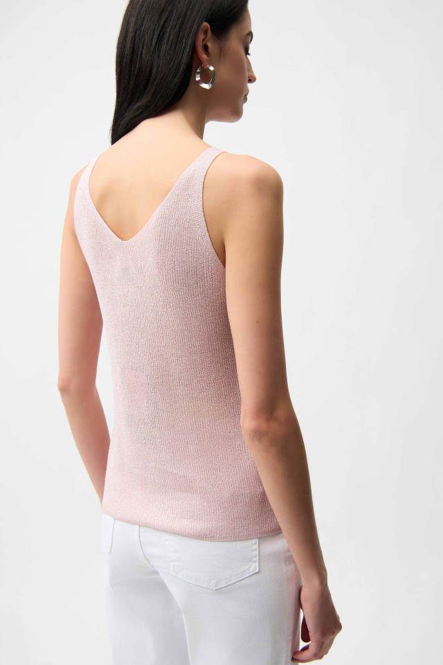 Camisole en tricot métallique avec strass -– JOSEPH RIBKOFF