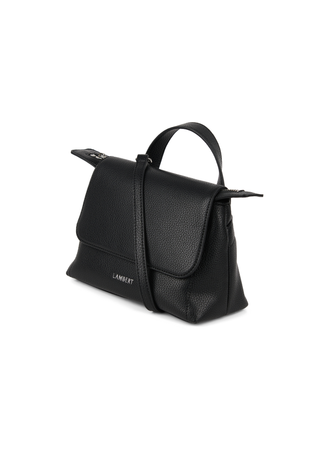 Sac à main 2-en-1 Ginny cuir végan noir – LAMBERT