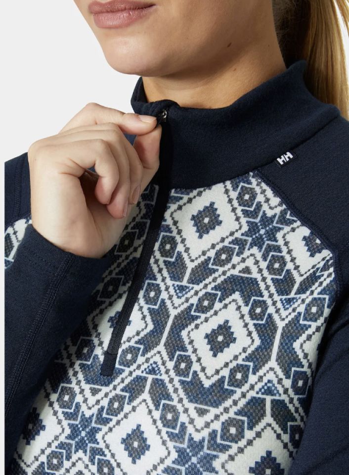 Sous-vêtement technique Demi-zip Merino avec imprimé - HELLY HANSEN