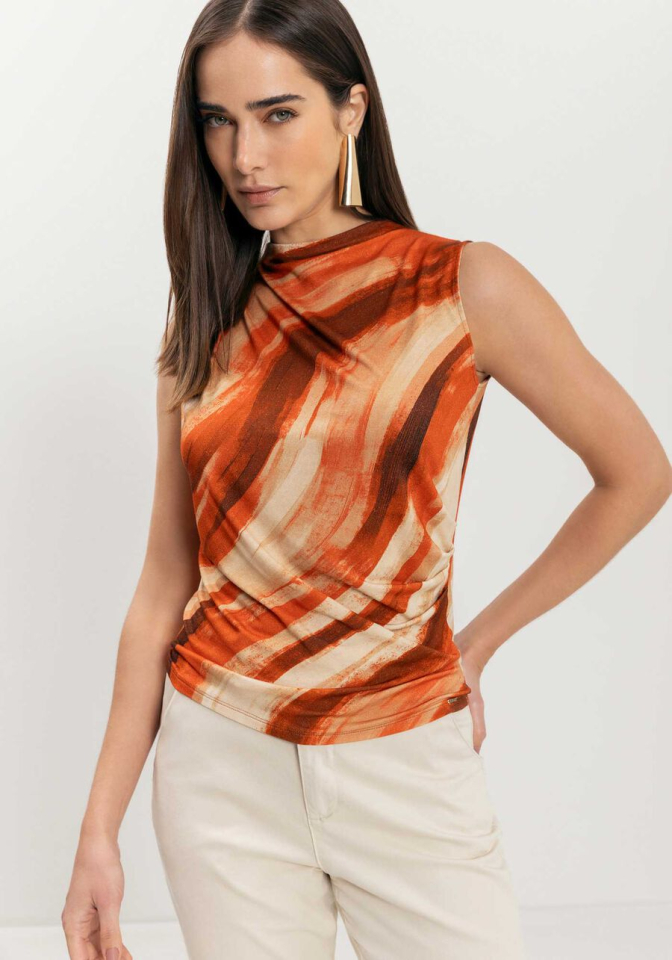 Haut sans manches Laranja - LEZALEZ - 9207E - lezalez