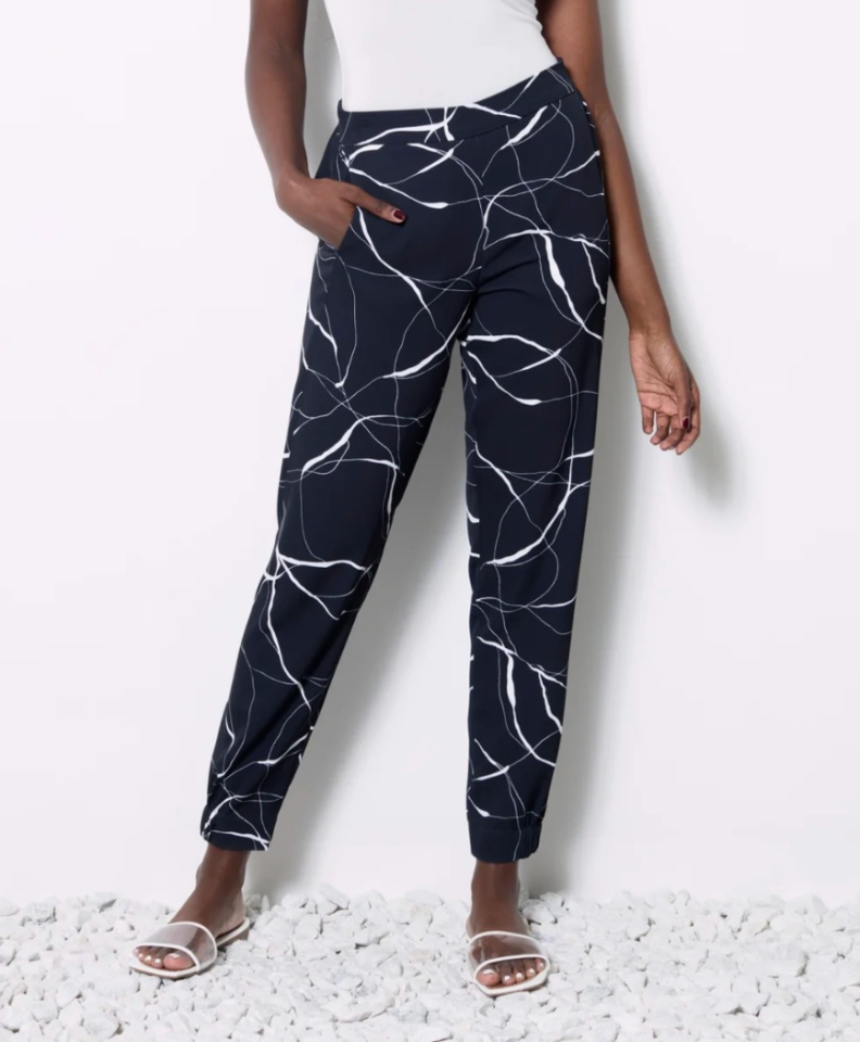 Pantalon imprimé marbre - UP - 68509 - UP